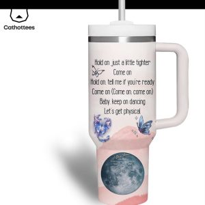 Personalized Dua Lipa Design Tumbler With Handle And Straw