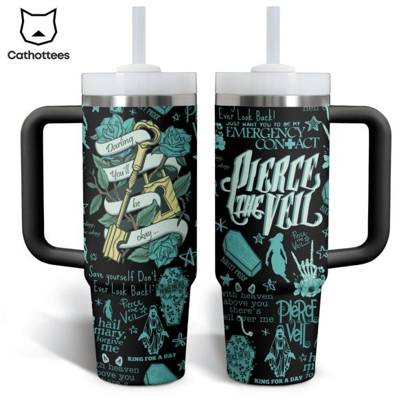 Pierce The Veil – Hold On Till May Tumbler With Handle And Straw