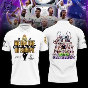 Real Madrid 2024 Champions League We Are The Champions Of Europe Polo Shirt