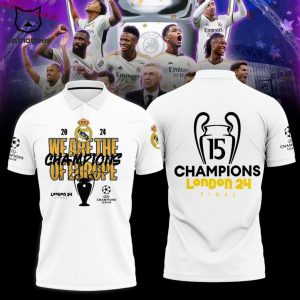 Real Madrid 2024 We Are The Champions Of Europe Lodon 24 Final Polo Shirt
