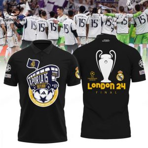 Real Madrid ULC Final 2024 Champions 15 Times Polo Shirt