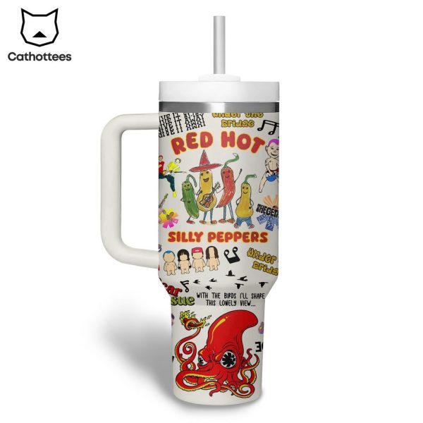 Red Hot Chili Peppers Tumbler With Handle And Straw