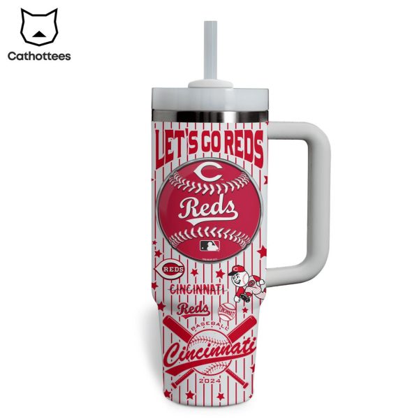 Reds Nation Big Red Machine Cincinnati Reds Tumbler With Handle And Straw