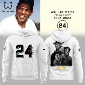 RIP Willie Mays Forever New York Giants 1931-2024 Hoodie – White