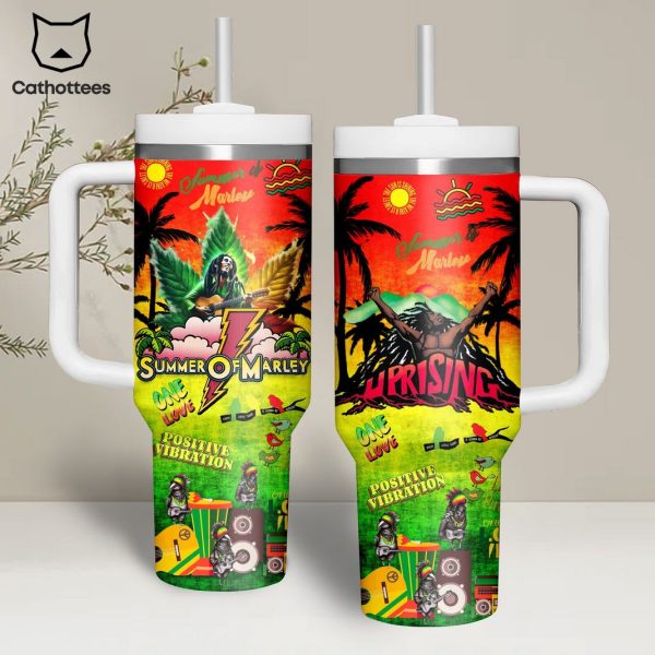 Summer Of Marley – Bob Marley Tumbler With Handle And Straw