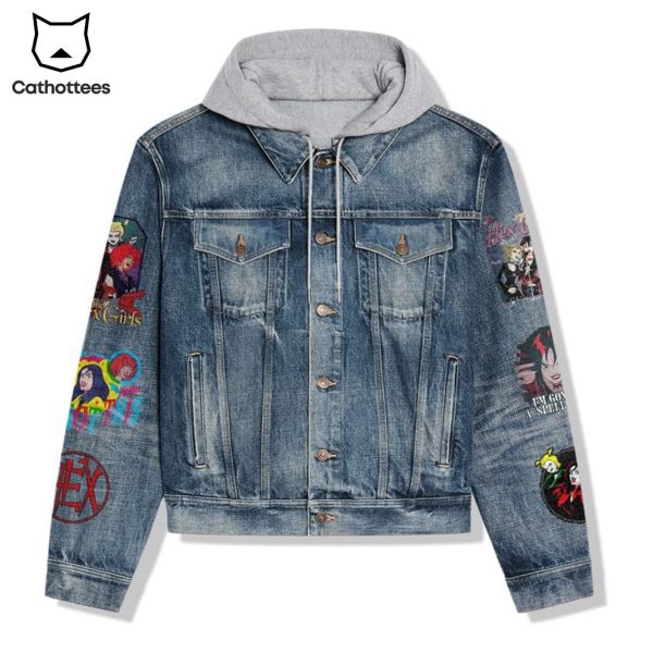 The Hex Girls Design Hooded Denim Jacket