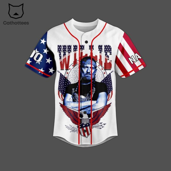 Willie Nelson Im Feellin Willie Friggin Patriotic Baseball Jersey