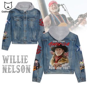 Willie Neson Good Morning America How Are You Design Hooded Denim Jacket