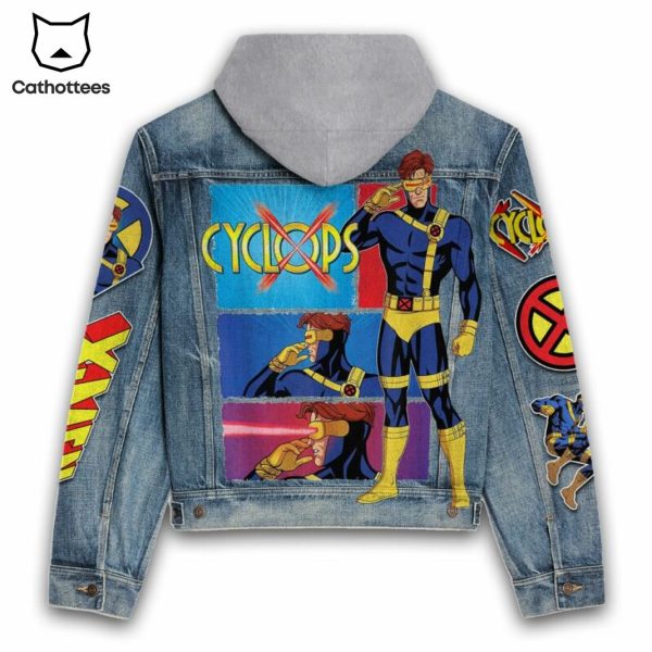 X-Men Cyclops Hooded Denim Jacket