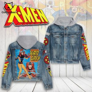 X-Men Jean Grey Hooded Denim Jacket