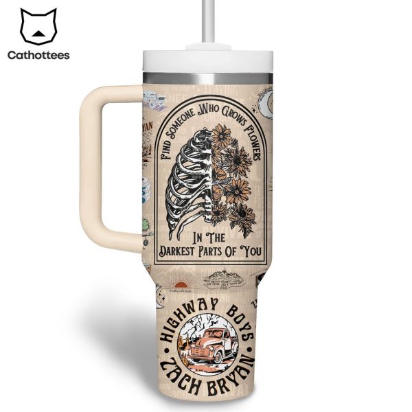 Zach Bryan – Highway Boys Tumbler With Handle And Straw