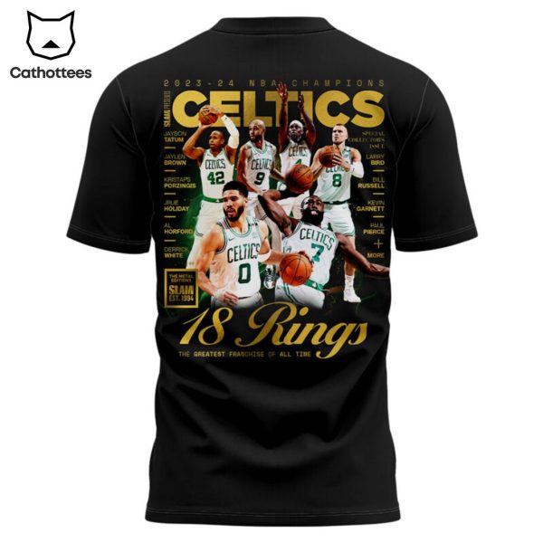 2023-24 NBA Champions Boston Celtics 18 Rings The Greatest Franchise Of All Time 3D T-Shirt