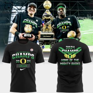 2024 Vrbo Fiesta Bowl Champions Oregon Ducks Football 3D T-Shirt