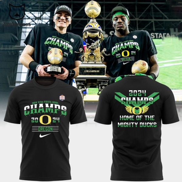 2024 Vrbo Fiesta Bowl Champions Oregon Ducks Football 3D T-Shirt