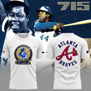 50th Anniversary Atlanta Braves Hank Aaron 715th Home Run 3D T-Shirt