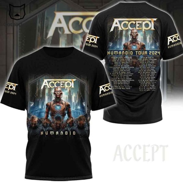 Accept Humanoid Tour 2024 3D T-Shirt