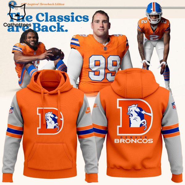 Denver Broncos Orange Crush Throwback 2024 Design Hoodie