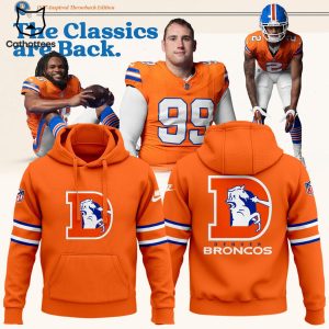 Denver Broncos Orange Crush Throwback 2024 Hoodie