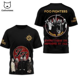 Foo Fighters Everything Or Nothing At All Tour 2024 3D T-Shirt