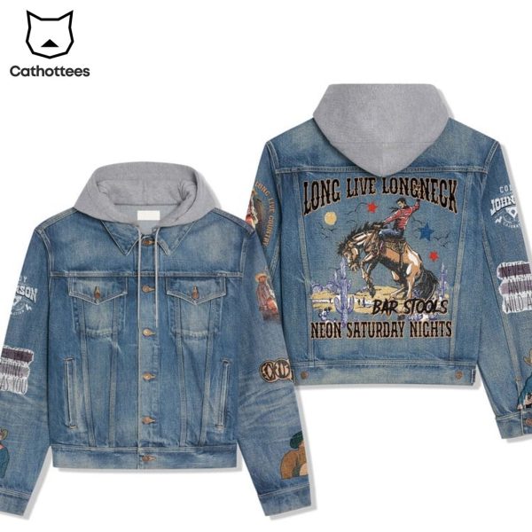 Long Live Country Music by Cody Johnson & Brooks & Dunn Hooded Denim Jacket