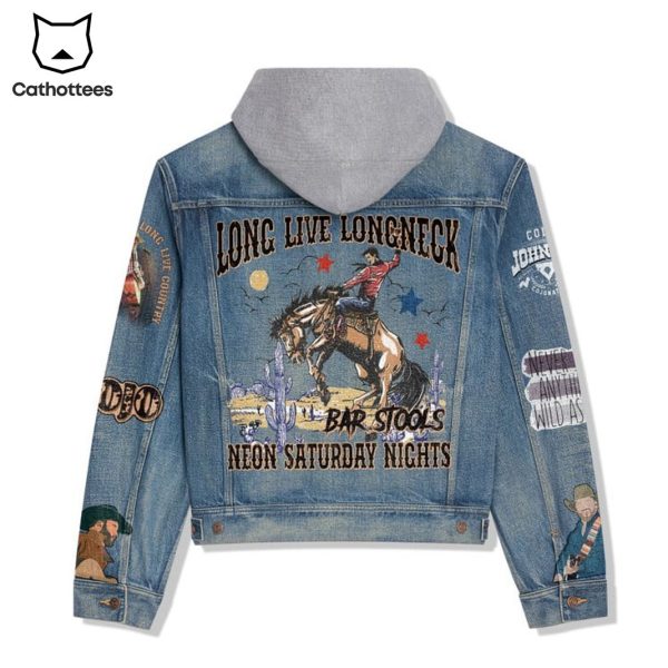 Long Live Country Music by Cody Johnson & Brooks & Dunn Hooded Denim Jacket