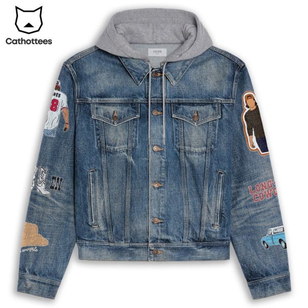 Mama Im In Love With A Criminal – Morgan Wallen Hooded Denim Jacket