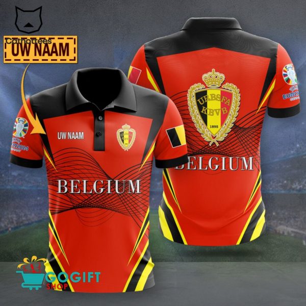 Personalized EURO 2024 Belgium Polo Shirt