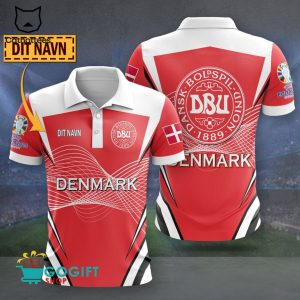 Personalized EURO 2024 Denmark Polo Shirt