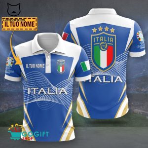 Personalized EURO 2024 Italy Polo Shirt