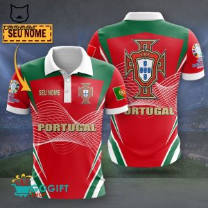 Personalized EURO 2024 Portugal Polo Shirt