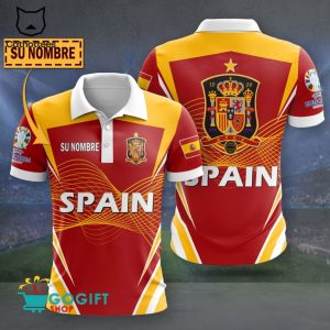 Personalized EURO 2024 Spain Polo Shirt