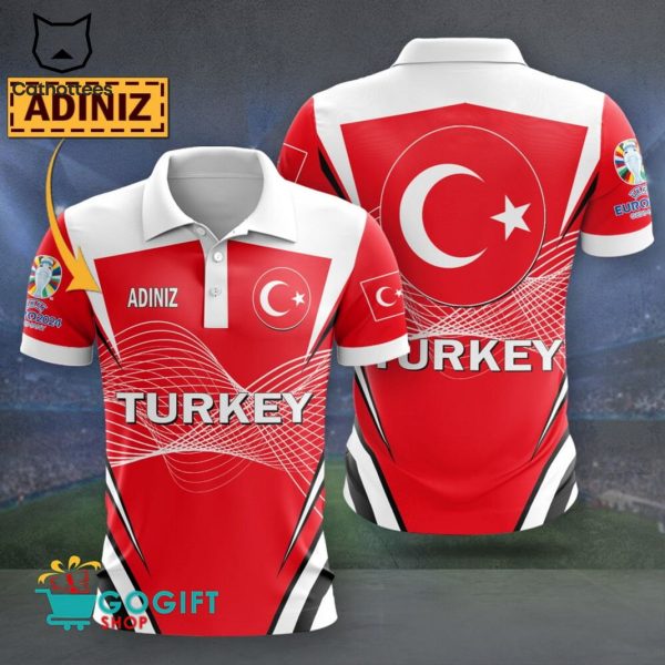 Personalized EURO 2024 Turkey Polo Shirt