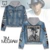 Mama Im In Love With A Criminal – Morgan Wallen Hooded Denim Jacket