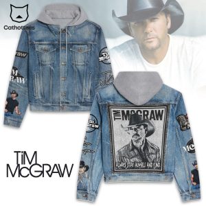 Tim Mcgraw Always Be Humble And Kind Hooded Denim Jacket