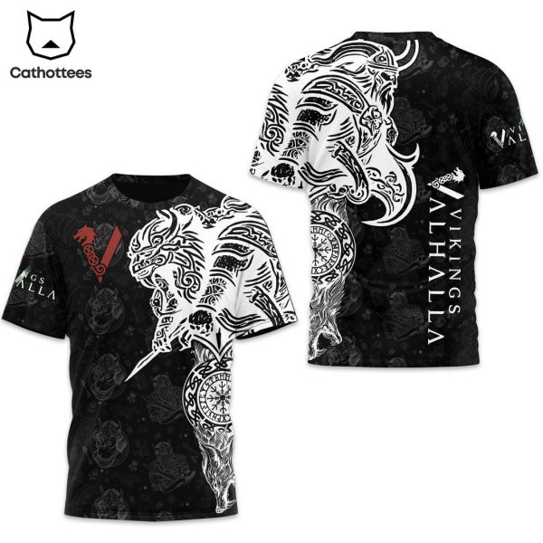 Vikings Valhalla Design 3D T-Shirt