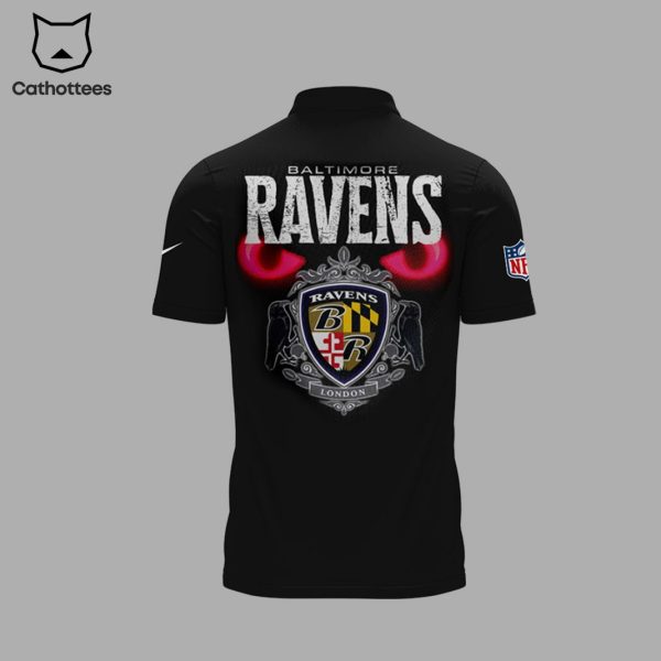 2024 Baltimore Ravens London Design Polo Shirt