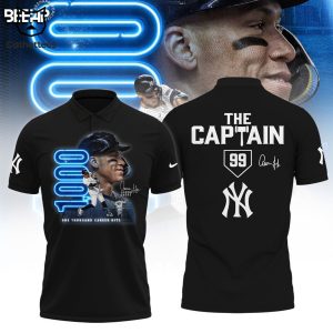 Aaron Judge 1000 Career Hits Signature Polo Shirt – Black