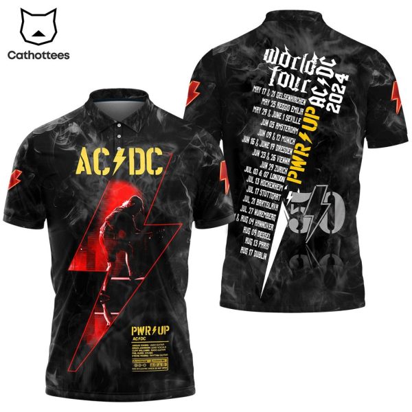 AC DC World Tour 2024 Design Polo Shirt