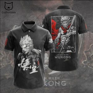 Black Myth Wukong Design Polo Shirt