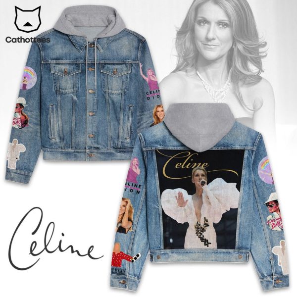 Celine Dion Design Hooded Denim Jacket