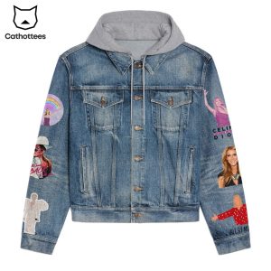 Celine Dion Design Hooded Denim Jacket