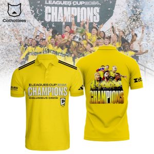 Columbus Crew Leagues Cup 2024 Champions Polo Shirt – Gold