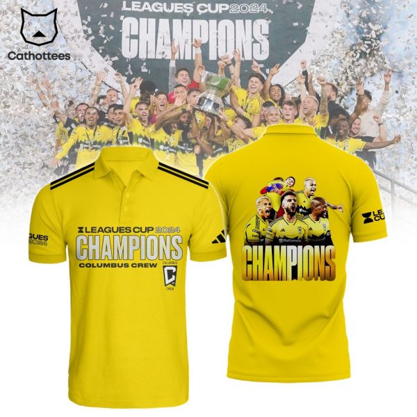 Columbus Crew Leagues Cup 2024 Champions Polo Shirt – Gold