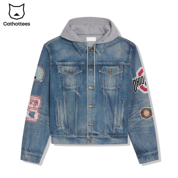 Everybody Has An Adoivtion Mine Just Happens To Be Ohio State Buckeyes Hooded Denim Jacket