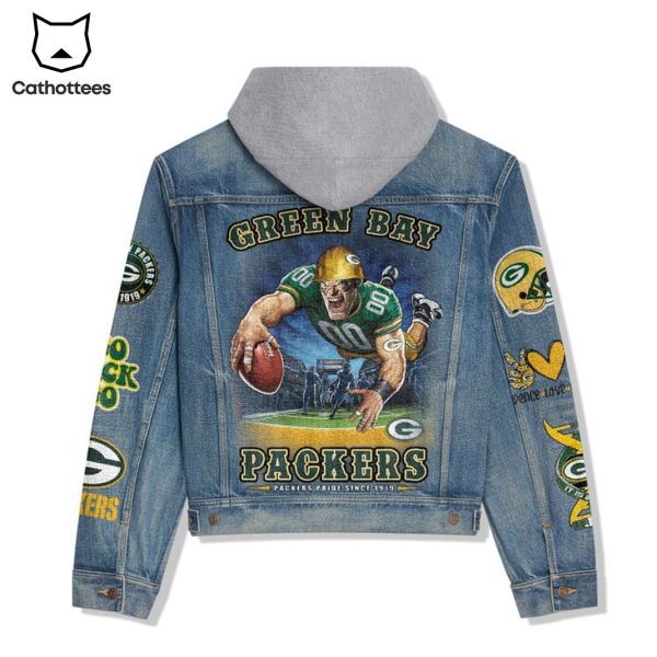 Green Bay Packers – Pacers Pride Since 1919 Design Hooded Denim Jacket