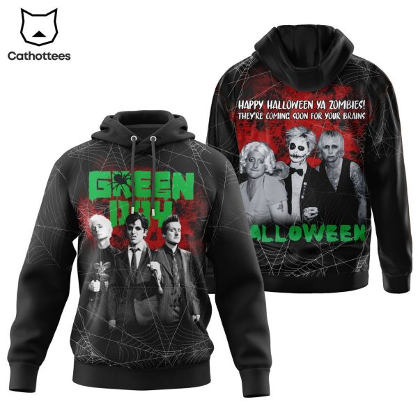 Green Day Happy Halloween Ya Zombies Design Hoodie