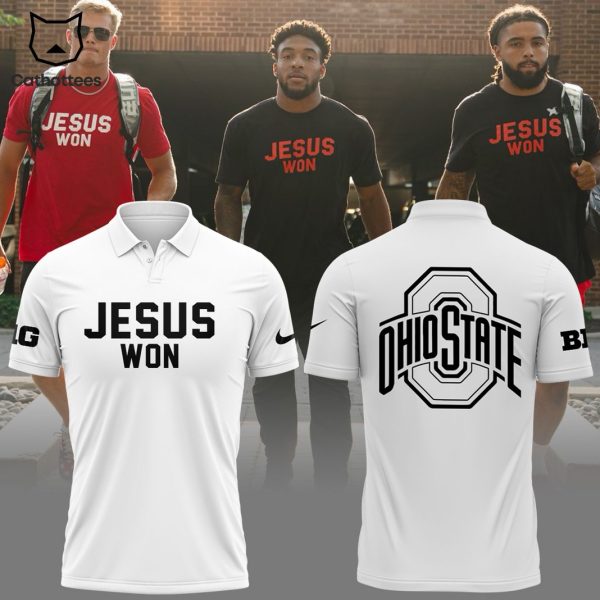 Jesus Won Ohio State Football Polo Shirt