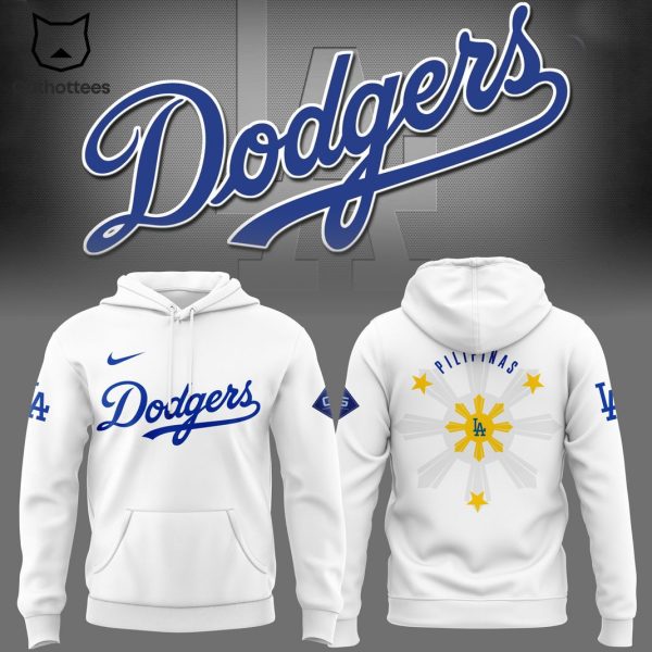 Los Angeles Dodgers Pilipinas Design White Hoodie