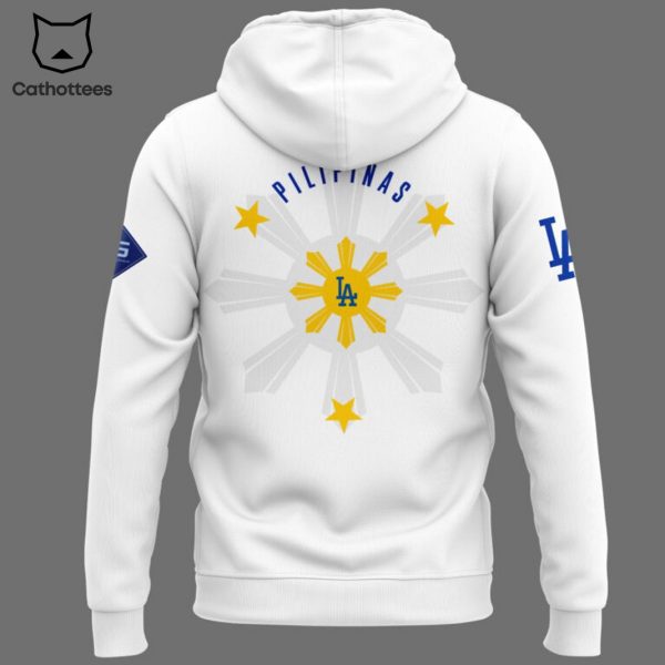 Los Angeles Dodgers Pilipinas Design White Hoodie