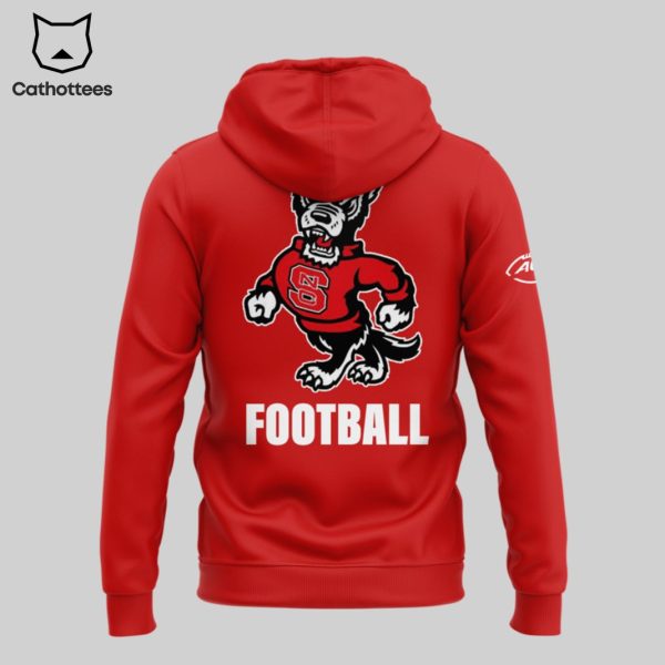 NC State Wolfpack Football Design Hoodie – Red